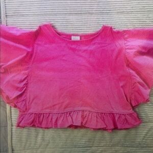 Pink Ruffled Kids Blouse